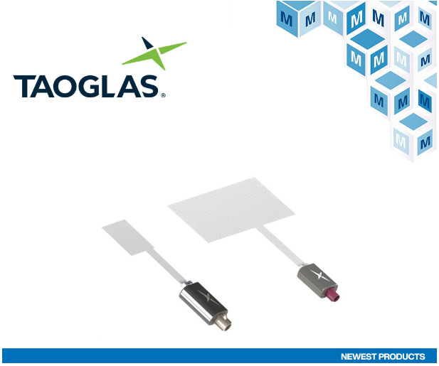 贸泽电子开售适用于5G4G、Wi-Fi和GNSS应用的 Taoglas TFX柔性隐形天线